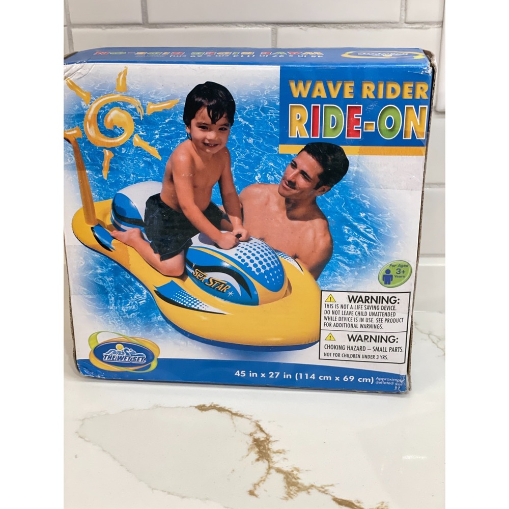 Intex The Wet Set Wave Rider Ride-On 45" x 27" Inflatable Pool Float Toy 2010 - Picture 3 of 5